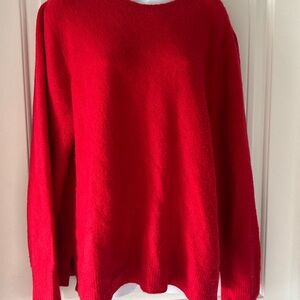 J. Crew Vibrant Red Crew Neck Sweater